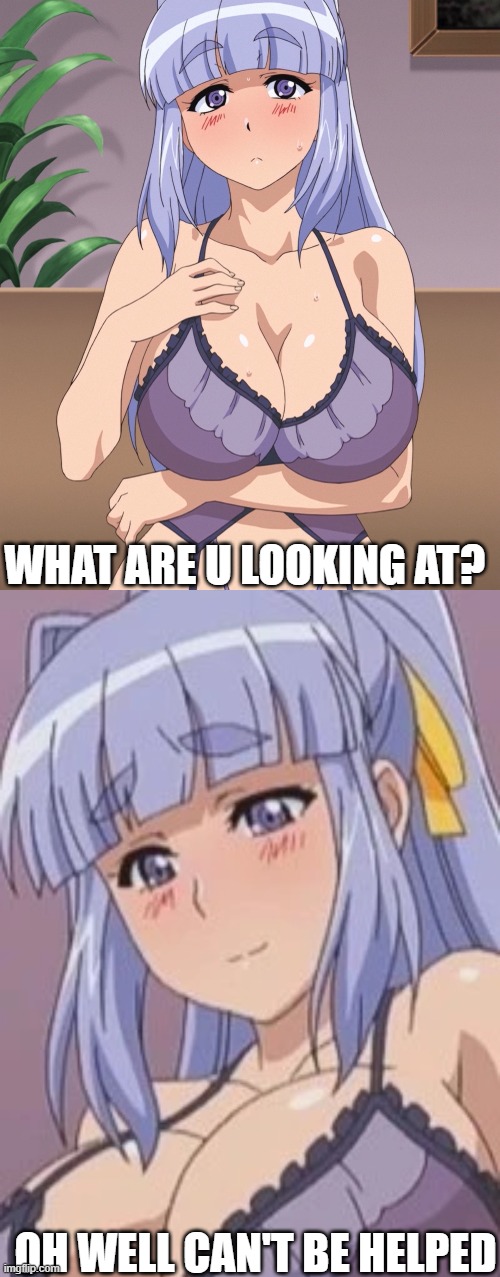 When your workaholic uncle wants you to take care of ur sexually frustrated aunt | WHAT ARE U LOOKING AT? OH WELL CAN'T BE HELPED | made w/ Imgflip meme maker