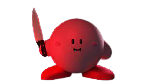 Kirby With A Knife Blank Meme Template