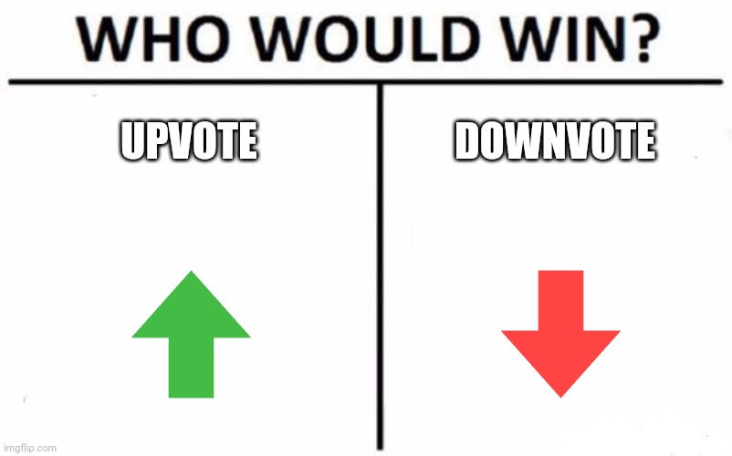 Who Would Win? | UPVOTE; DOWNVOTE | image tagged in memes,who would win | made w/ Imgflip meme maker