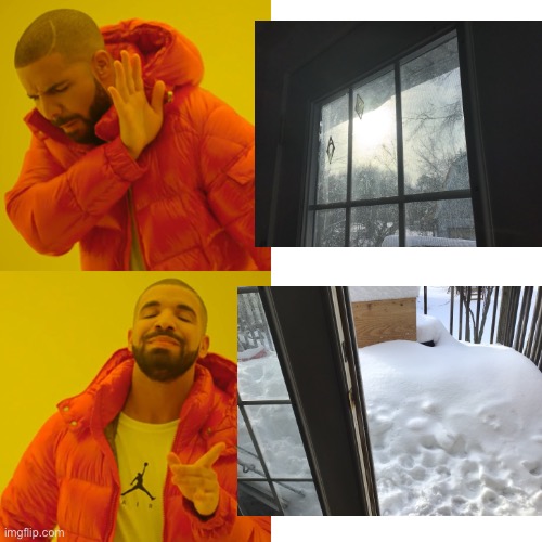 Don’t you dare ruin the snow sun | image tagged in memes,drake hotline bling | made w/ Imgflip meme maker