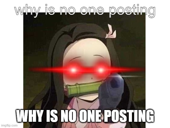 vhjdsvhjdvjhchjcvabcavvidsvuykvucvksild | why is no one posting; WHY IS NO ONE POSTING | image tagged in oh god why,but why tho,no one | made w/ Imgflip meme maker