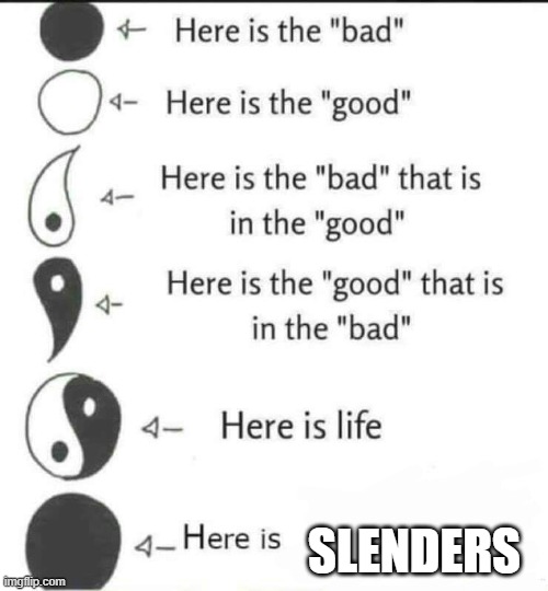 C | SLENDERS | image tagged in here is life,slender | made w/ Imgflip meme maker