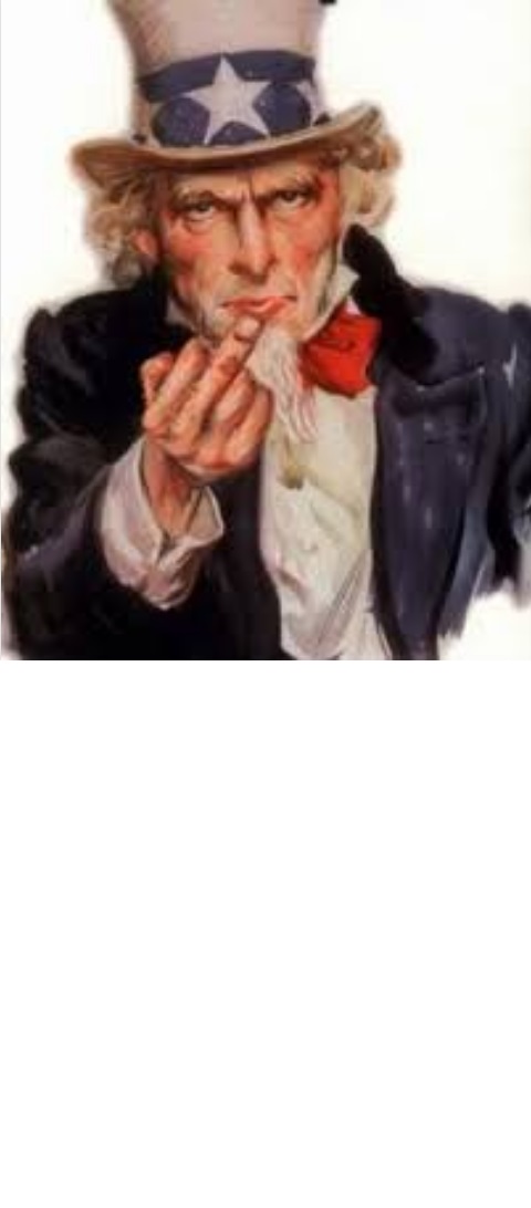 Uncle Sam flipping off who Blank Meme Template