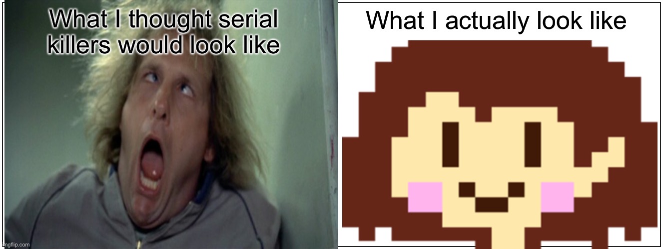What I thought serial killers would look like; What I actually look like | made w/ Imgflip meme maker