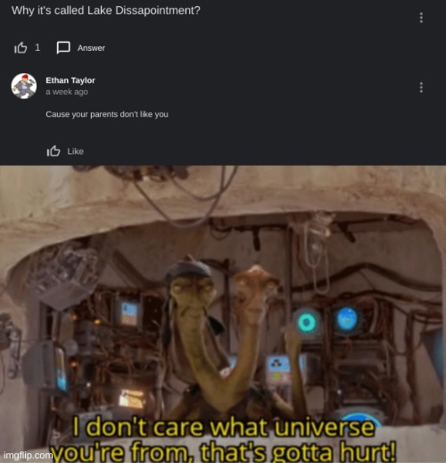 ye | image tagged in i don't care what universe you're from that's gotta hurt,yes,bruh,unsure | made w/ Imgflip meme maker