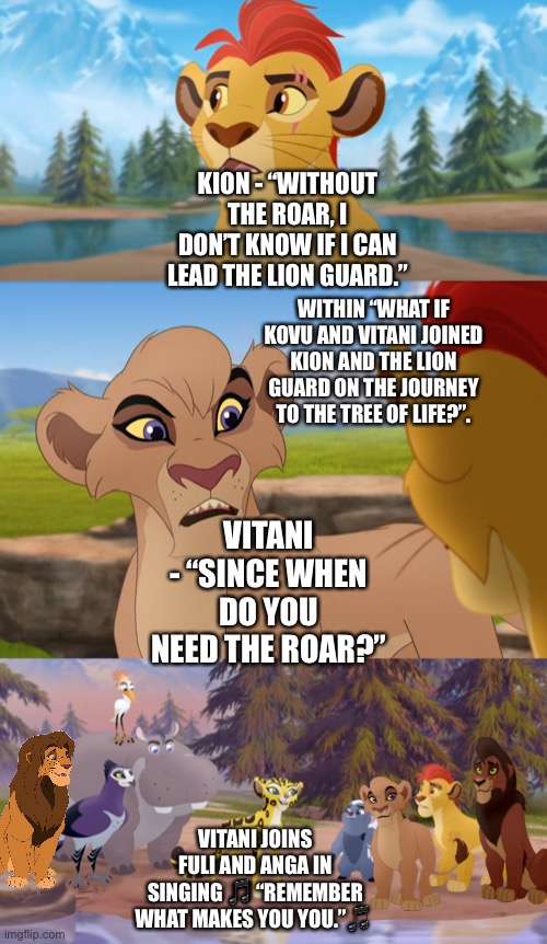 A very big moment within “What if Kovu and Vitani joined Kion and the ...