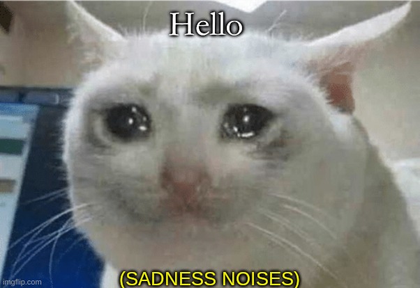 sadness noises | Hello | image tagged in sadness noises | made w/ Imgflip meme maker