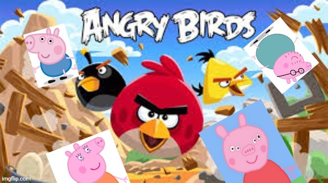 Peppa pig | image tagged in uh oh,cursed image,cursed,find the cursed image,peppa pig,angry birds | made w/ Imgflip meme maker