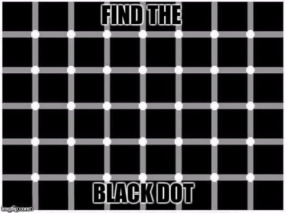 WARNING: Certain Optical Illusions May Piss You Off | image tagged in vince vance,optical illusion,black dot,mind games,memes,brainteasers | made w/ Imgflip meme maker