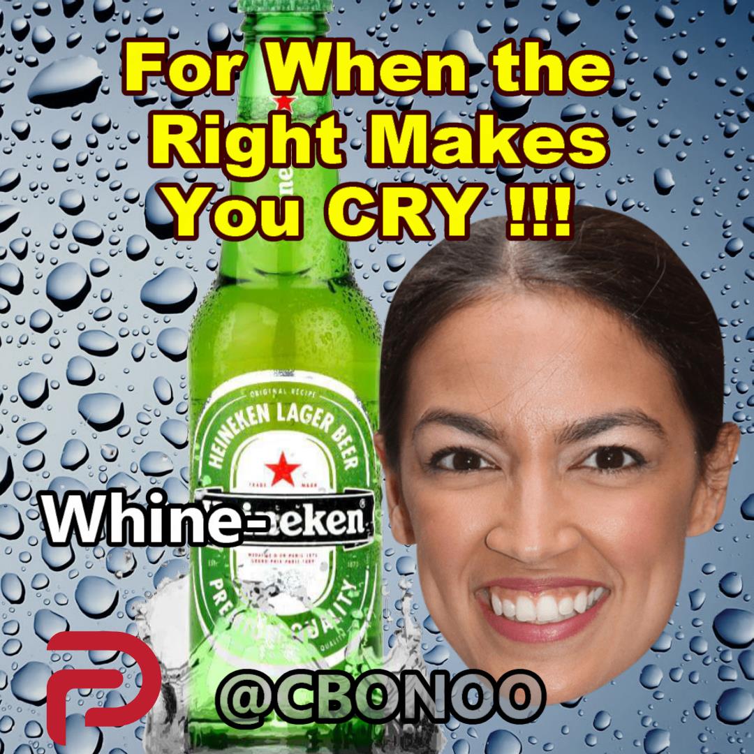 AOC Whines and Dines Blank Meme Template