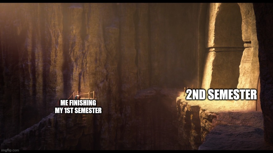 ?????? | 2ND SEMESTER; ME FINISHING MY 1ST SEMESTER | image tagged in encanto | made w/ Imgflip meme maker