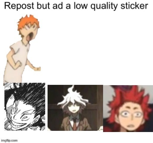 I found the perfect one | image tagged in mha,kirishima,anime,low quality | made w/ Imgflip meme maker