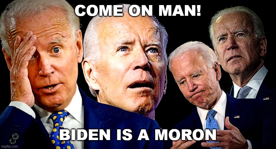 Come On Man! Biden is a Moron | COME ON MAN! BIDEN IS A MORON | image tagged in joe biden dimentia | made w/ Imgflip meme maker