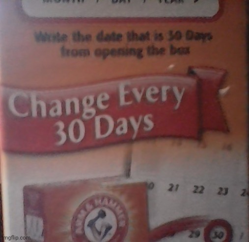 Change Every 30 Days | image tagged in change every 30 days | made w/ Imgflip meme maker