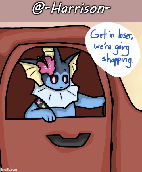 vaporeon driving a truck | @-Harrison- | made w/ Imgflip meme maker