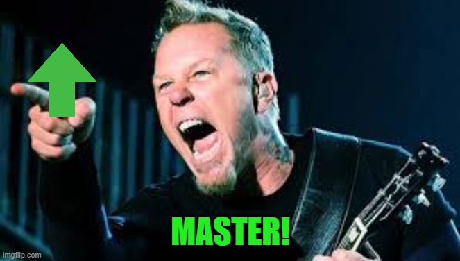 James Hetfield | MASTER! | image tagged in james hetfield | made w/ Imgflip meme maker