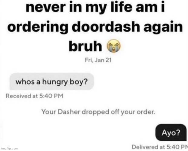 doordash | made w/ Imgflip meme maker