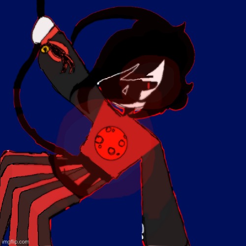 Security Breach au Scorpion | image tagged in his eyes and the moon on his shirt are glow in the dark,he go swing,weeeeeeeeeee | made w/ Imgflip meme maker