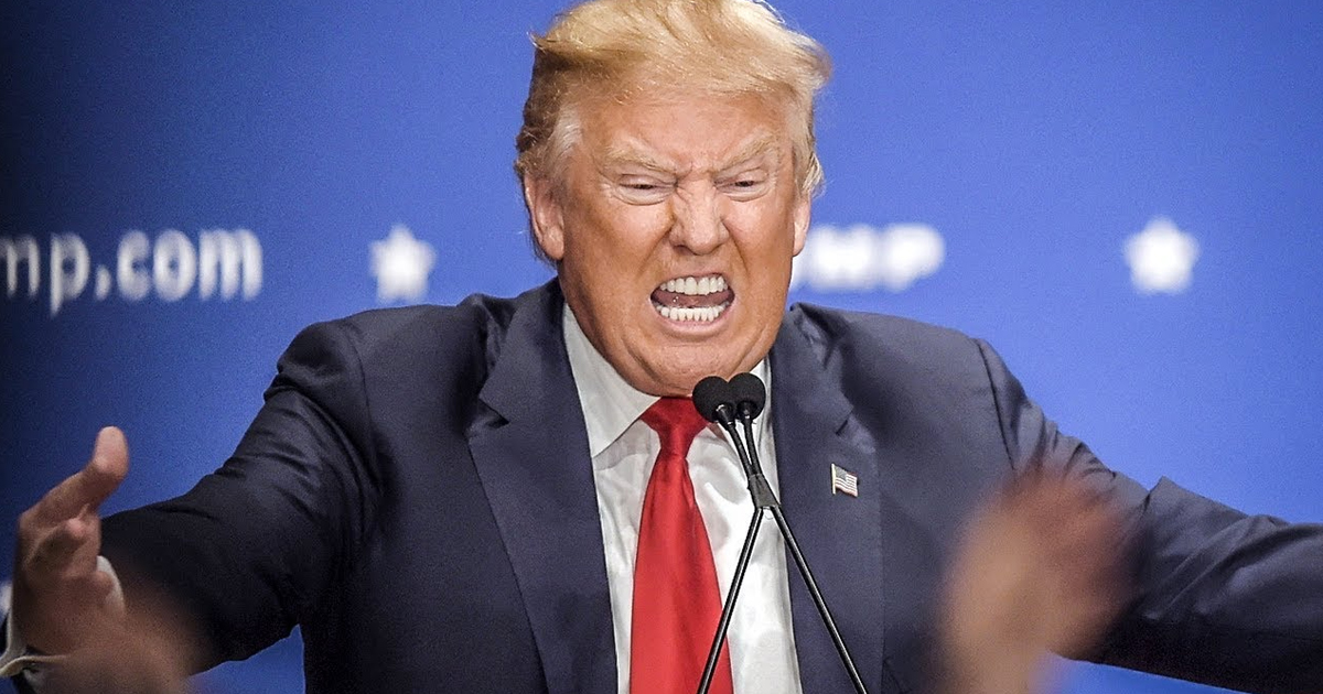 Trump insane anger teeth maniac Blank Meme Template