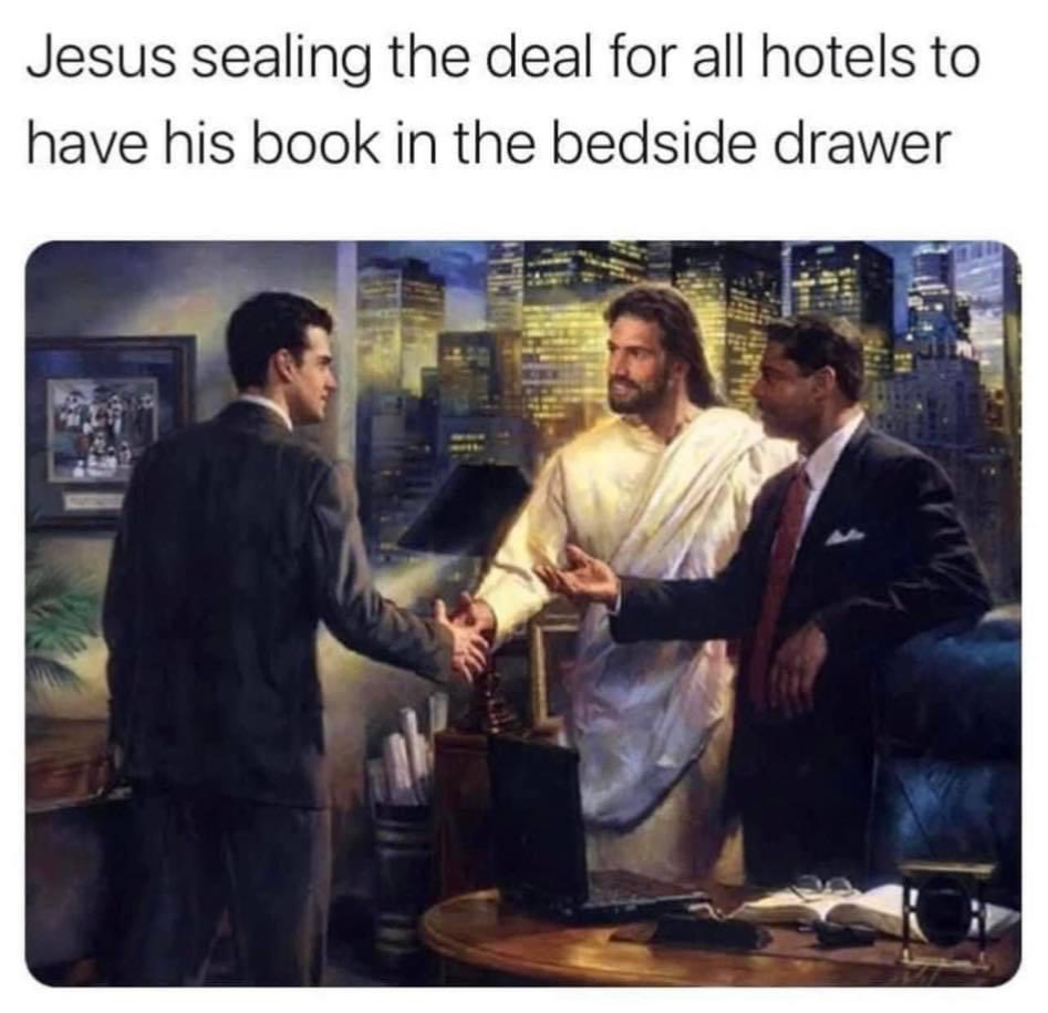 High Quality Jesus sealing the deal Blank Meme Template
