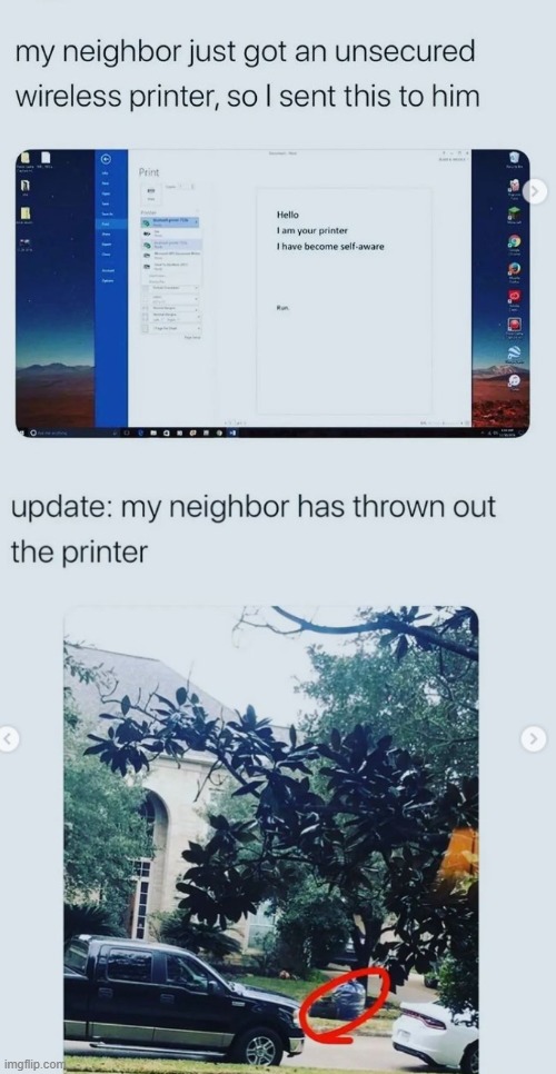 and that's how you get a free printer | made w/ Imgflip meme maker