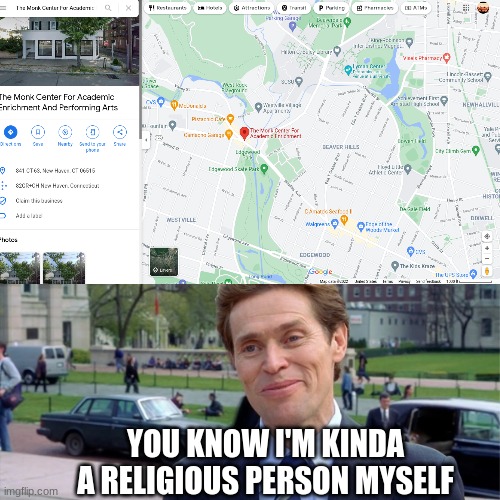 monk center | YOU KNOW I'M KINDA A RELIGIOUS PERSON MYSELF | image tagged in you know i'm something of a scientist myself | made w/ Imgflip meme maker