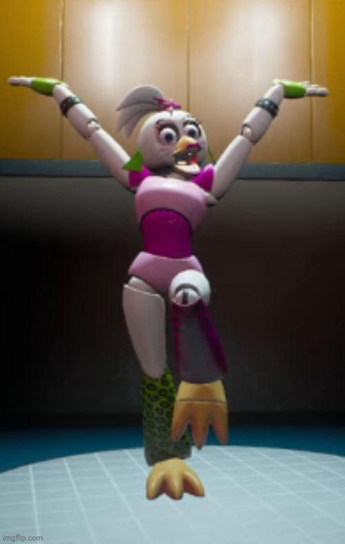 FNAF: Security Breach - Glamrock Chica Posing Meme | image tagged in fnaf security breach - glamrock chica posing meme | made w/ Imgflip meme maker