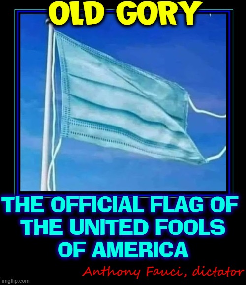 DO NOT COMPLY! | OLD GORY; THE OFFICIAL FLAG OF 
THE UNITED FOOLS
OF AMERICA; Anthony Fauci, dictator | image tagged in vince vance,masks,dr fauci,flags,old glory,leftists | made w/ Imgflip meme maker