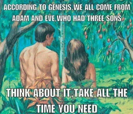 Adam Eve incest Blank Meme Template