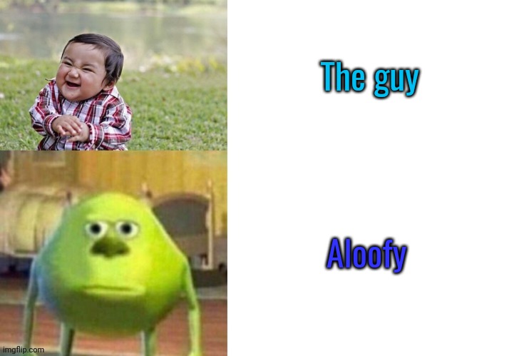 Not funny | The guy Aloofy | image tagged in not funny | made w/ Imgflip meme maker
