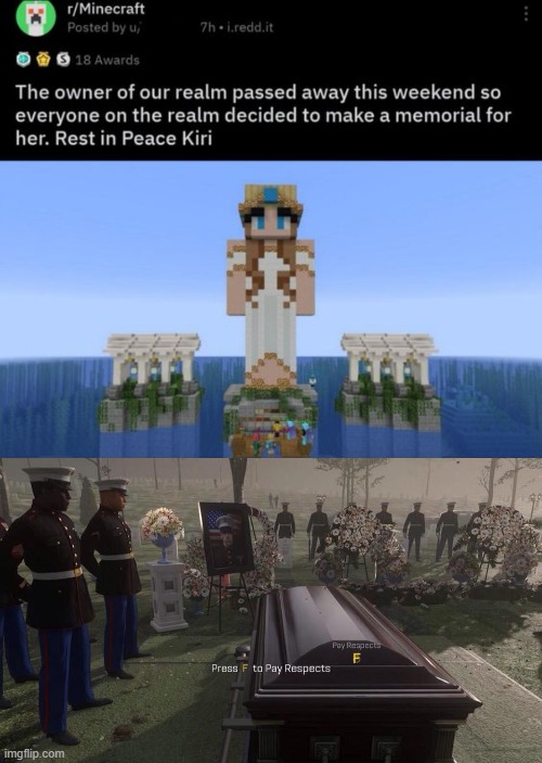 T-T | image tagged in press f to pay respects,minecraft,so sad | made w/ Imgflip meme maker
