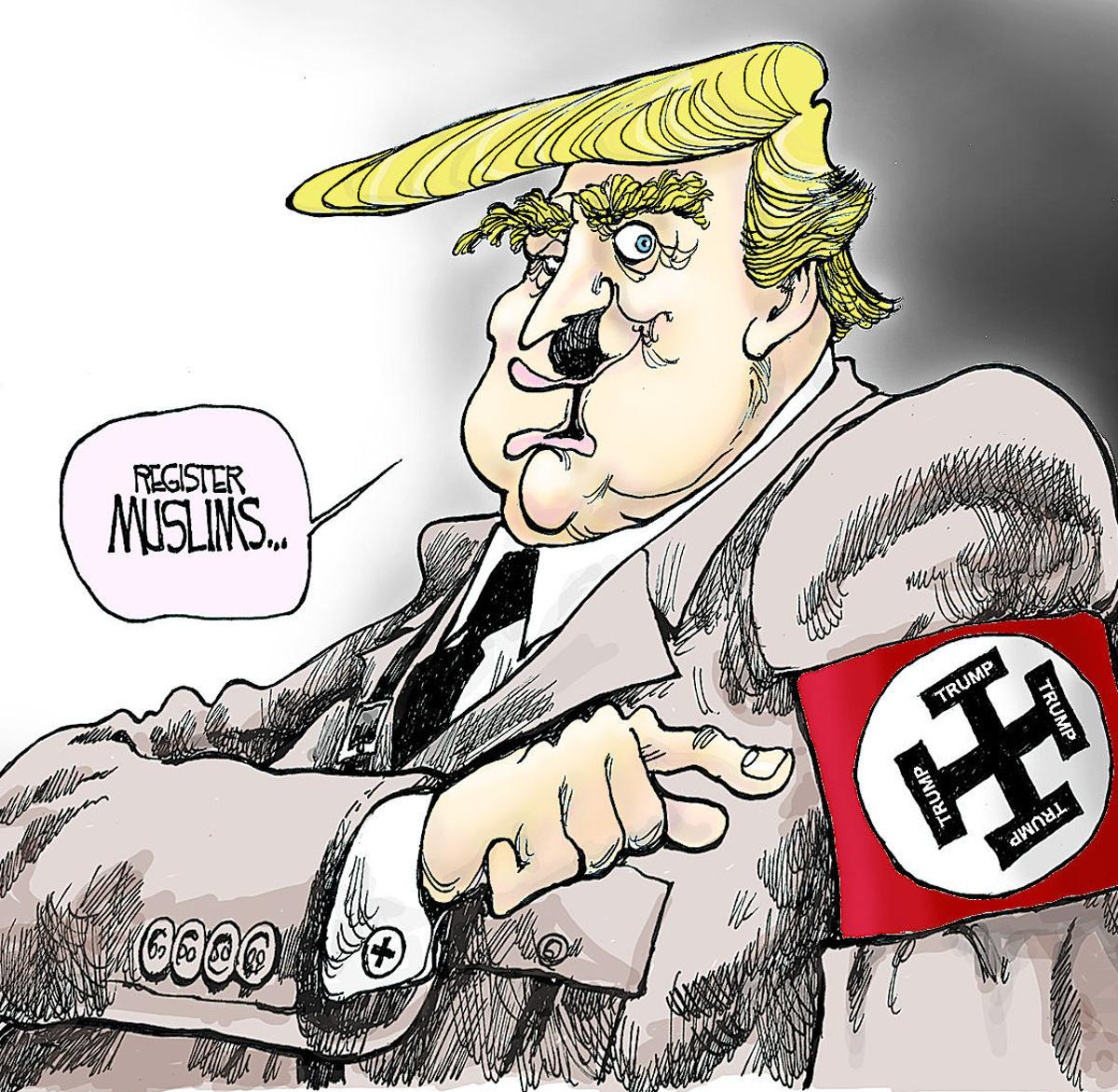 Trump Hitler Republican fascist traitor insurrection coup Blank Meme Template