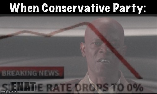 The Senate has been afk all term. Mace Windu says vote Common Sense Party to restore the Senate to greatness! | When Conservative Party: | image tagged in senate rate drops to 0,senate,rate,drops,to,0 | made w/ Imgflip meme maker