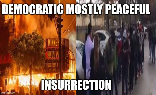 DEMOCRATIC MOSTLY PEACEFUL INSURRECTION | made w/ Imgflip meme maker