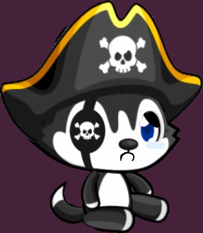 Pirate husky crying Blank Meme Template