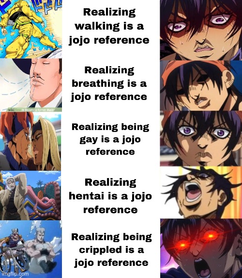 Everything can be turned into a JoJo reference  Anime memes funny, Funny  anime pics, Jojo memes