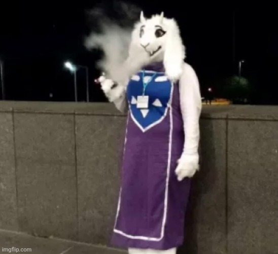 No toriel is smoking the fat blunt | made w/ Imgflip meme maker