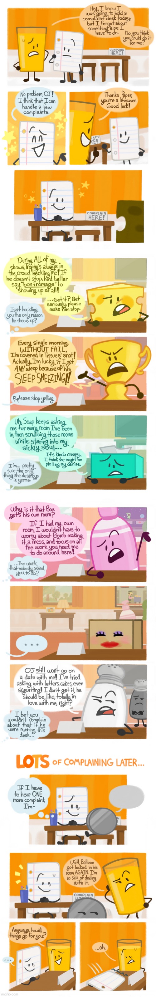 don't you just love reading Inanimate Insanity comics and then it's just a mood? | made w/ Imgflip meme maker