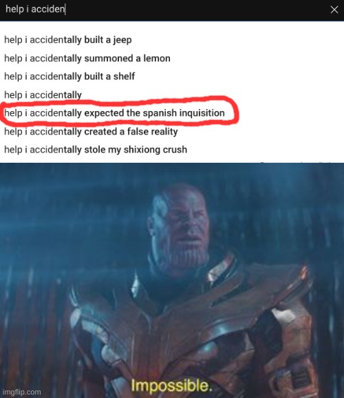 you expected the what now | image tagged in thanos impossible,funny,oh wow are you actually reading these tags,funny memes | made w/ Imgflip meme maker