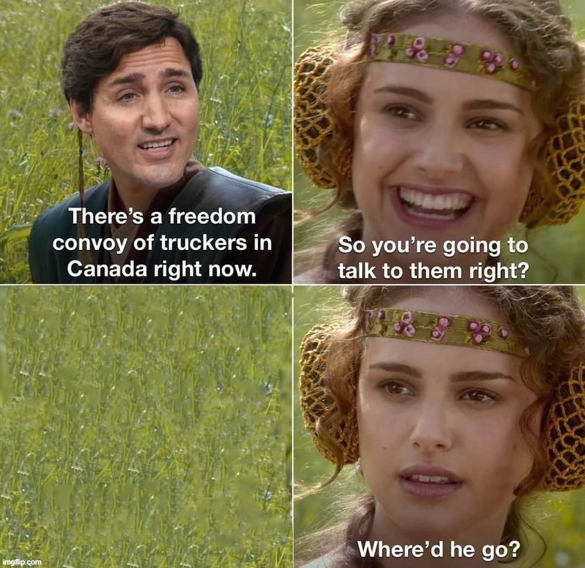 image tagged in canada,justin trudeau,truckers,freedom,tyranny,mandates | made w/ Imgflip meme maker