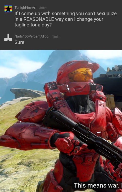 image tagged in this means war red vs blue | made w/ Imgflip meme maker