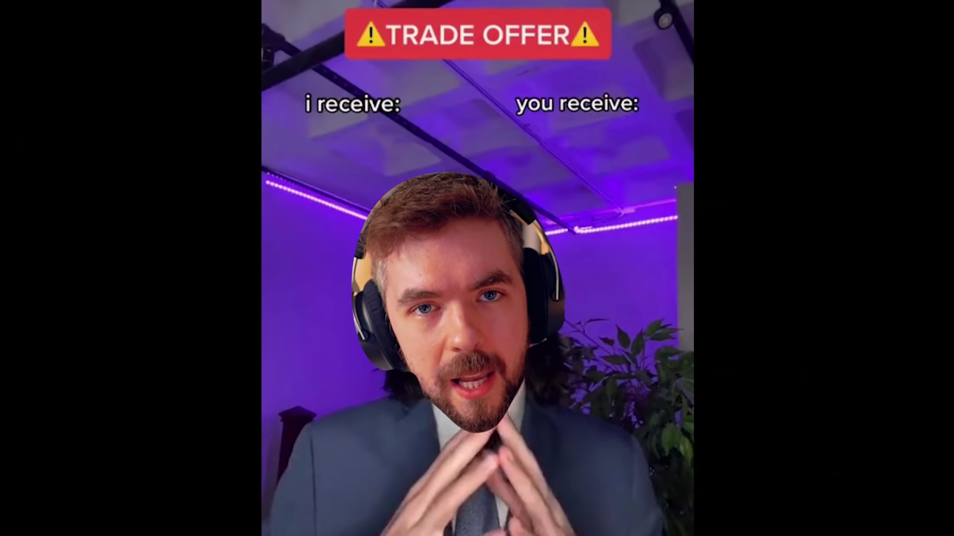 High Quality Jackcepticeye trade offer Blank Meme Template