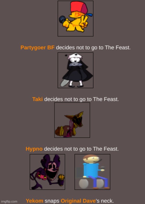 FNF Vs. D&B: Eliminated | made w/ Imgflip meme maker