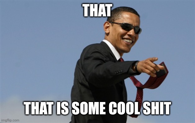 Cool Obama Meme | THAT THAT IS SOME COOL SHIT | image tagged in memes,cool obama | made w/ Imgflip meme maker
