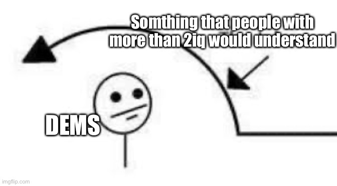 I don't get it | Somthing that people with more than 2iq would understand DEMS | image tagged in i don't get it | made w/ Imgflip meme maker