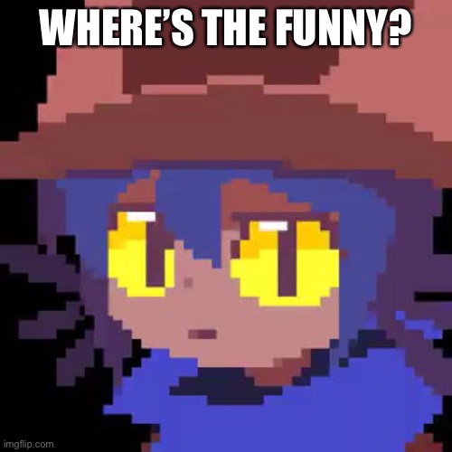 niko straight face | WHERE’S THE FUNNY? | image tagged in niko straight face | made w/ Imgflip meme maker