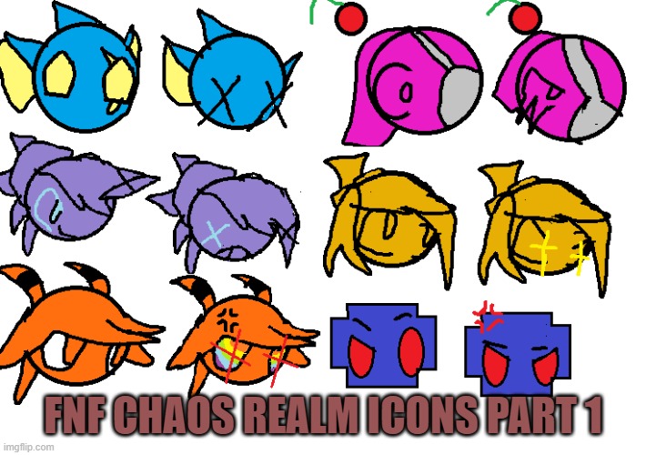 Here you go. | FNF CHAOS REALM ICONS PART 1 | image tagged in fnf custom week,chaos,original character | made w/ Imgflip meme maker