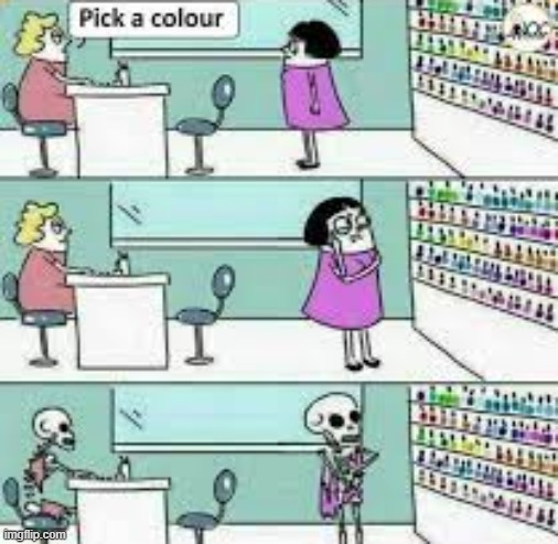 sometimes it's hard to choose a color | image tagged in comics | made w/ Imgflip meme maker