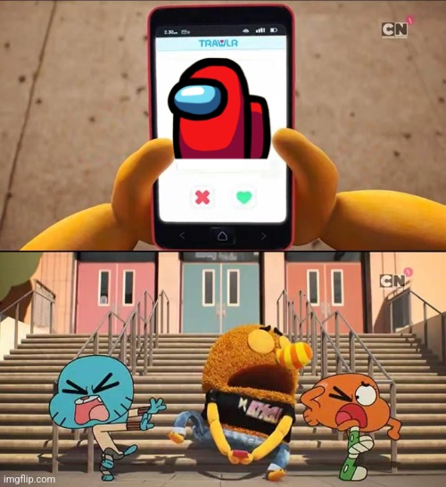 Sus | image tagged in gumball | made w/ Imgflip meme maker