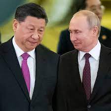 Putin and Xi talking Blank Meme Template